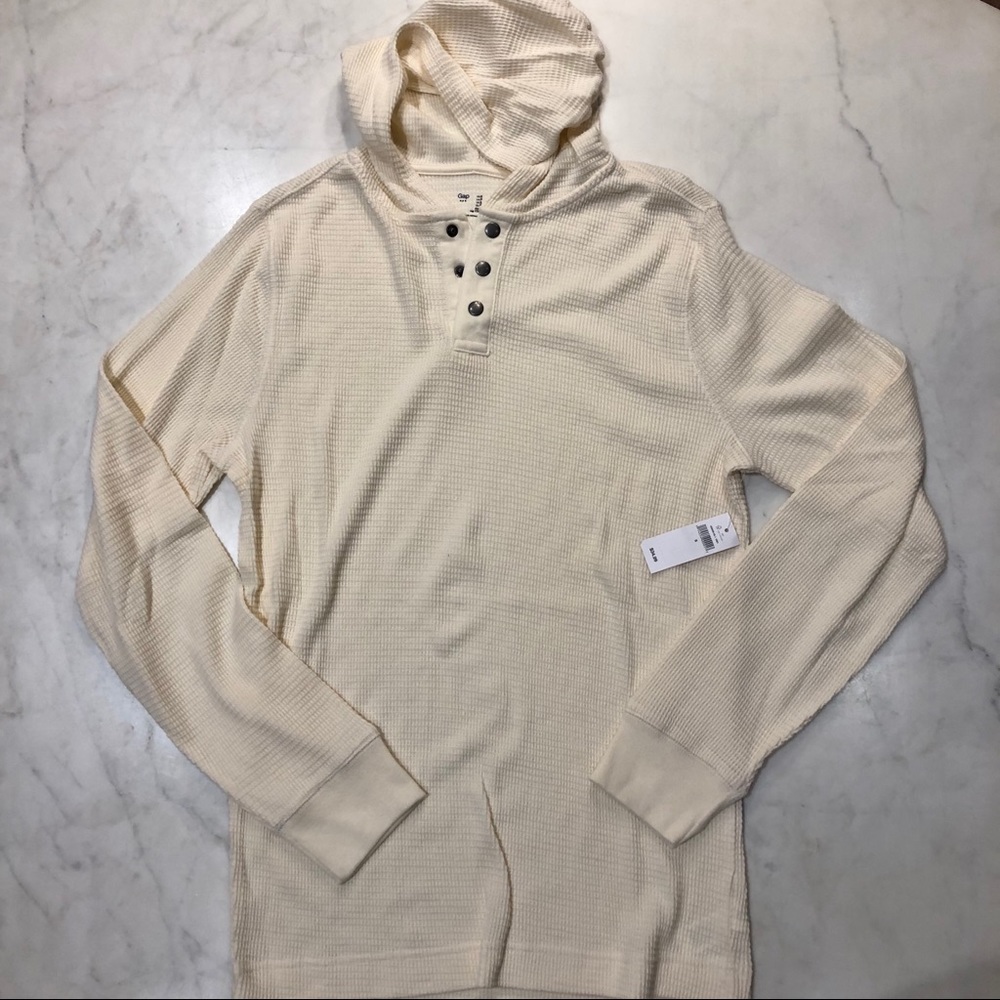 GAP LONG SLEEVE V-NECK HOODED THERMAL
